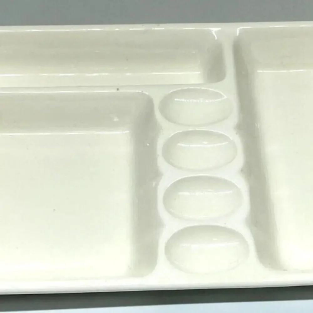 Vintage Divided Veggie Dish Tray Platter 3 Piece Set Mount Clemens Pottery Japan